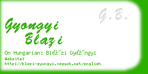 gyongyi blazi business card